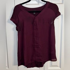 S dark purple blouse